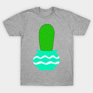 Cute Cactus Design #32: Plain Thumb-Up Cactus T-Shirt